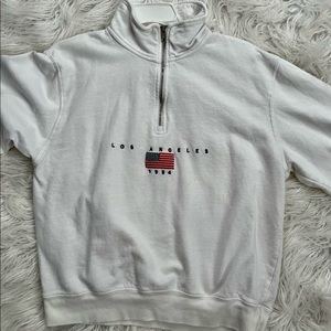 Brandy Melville crew neck with Zipper